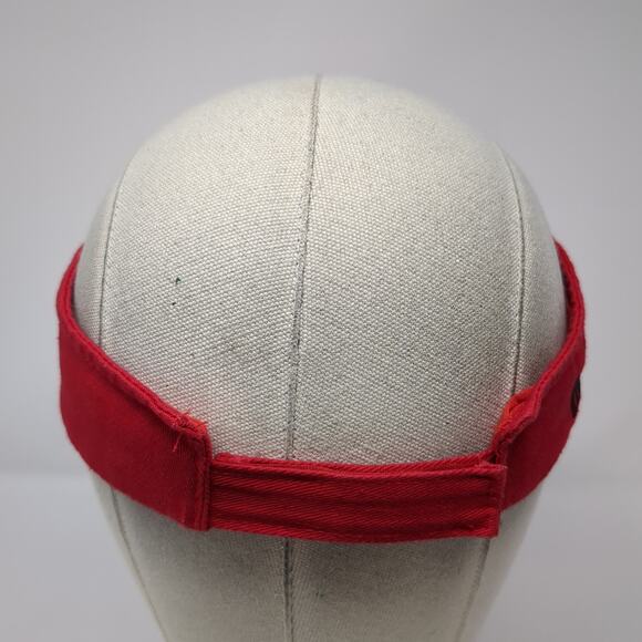 Mustangs Herzog Strapback Sun Visor Cap Red One Size Adjustable Bwm Global - Picture 6 of 10
